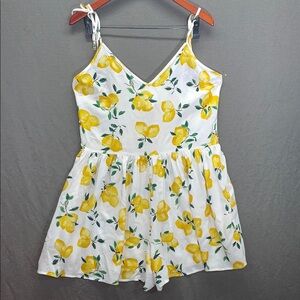 Kate Spade Yellow and‎ White Lemon Jumpsuit